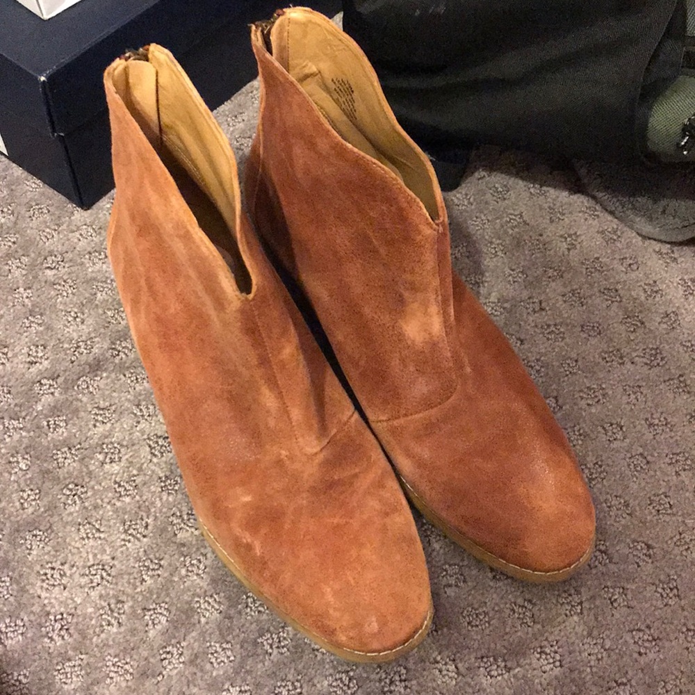 Tan booties